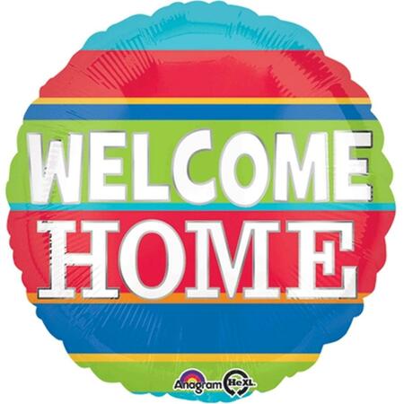 LOFTUS INTERNATIONAL 18 in. Welcome Home Colorful Stripes Balloon, 11PK A3-4545